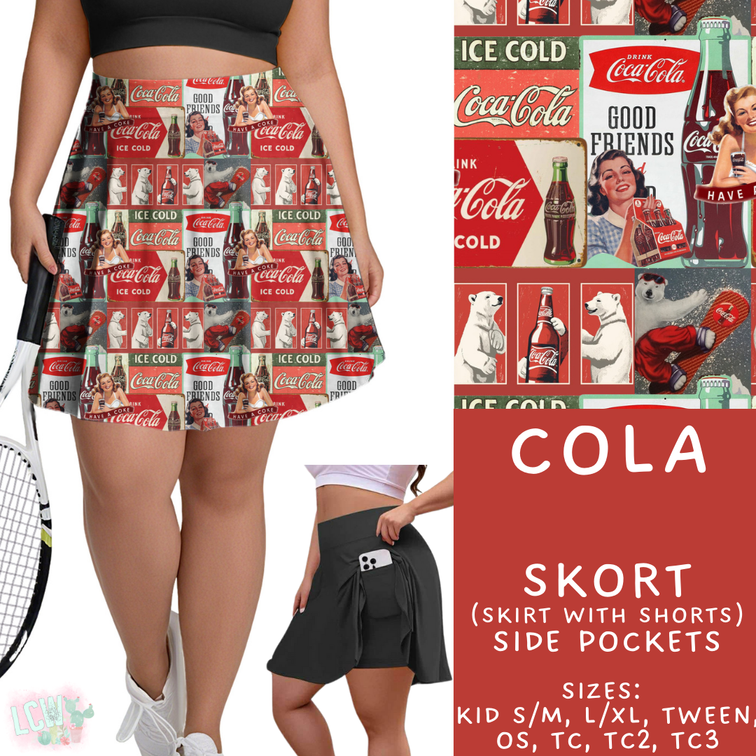 Cola Skort Adult & Kids - PREORDER Batch #485 - ETA Early April