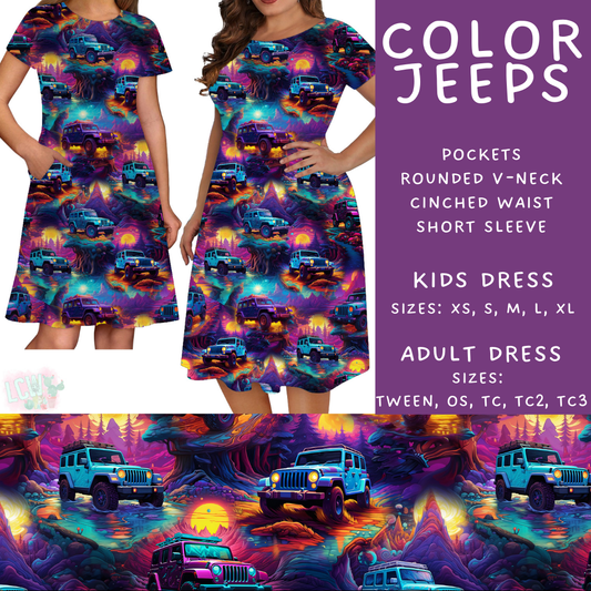 Color Jeeps Adult & Kids Dress - PREORDER Batch #485 - ETA Early April