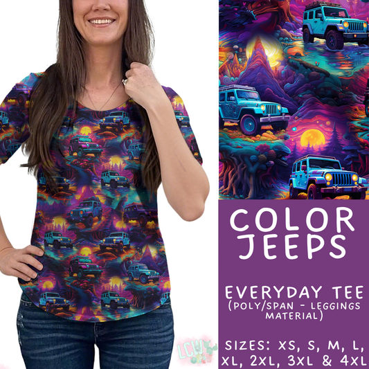 Color Jeeps Every Day Tee - PREORDER Bach #485 - ETA Early April