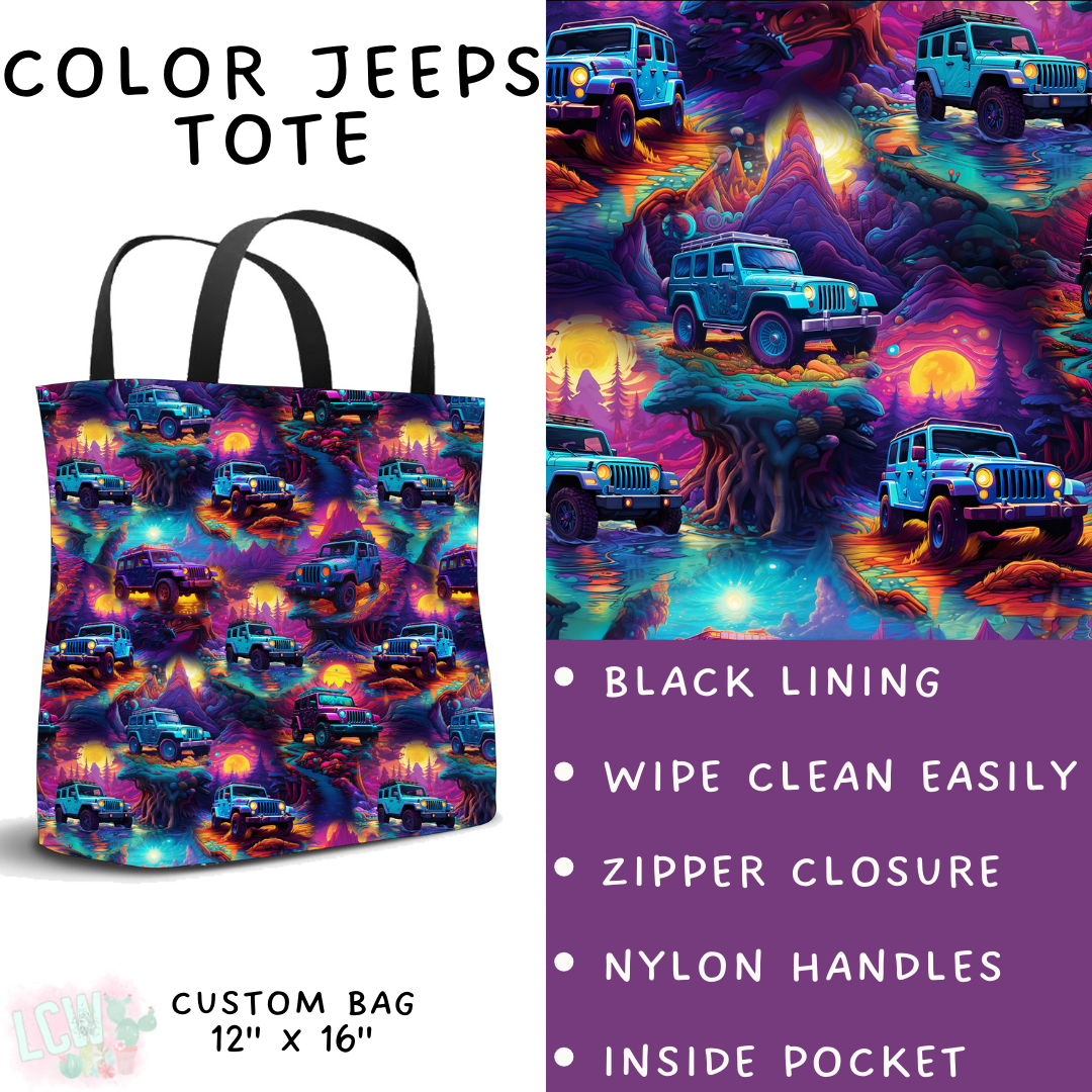 Color Jeeps Tote - PREORDER Batch #485 - ETA Early April
