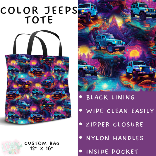 Color Jeeps Tote - PREORDER Batch #485 - ETA Early April