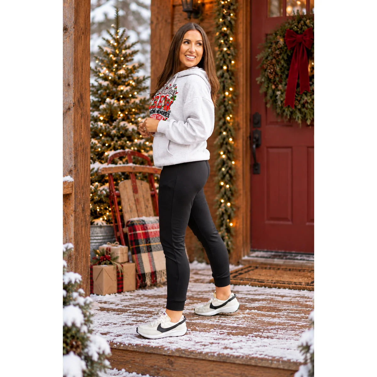 Julia Rose Black Fleece Joggers