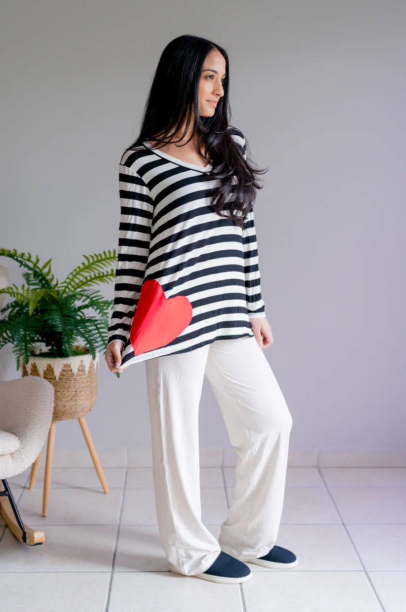 Cupid's Stripe V-Neck
