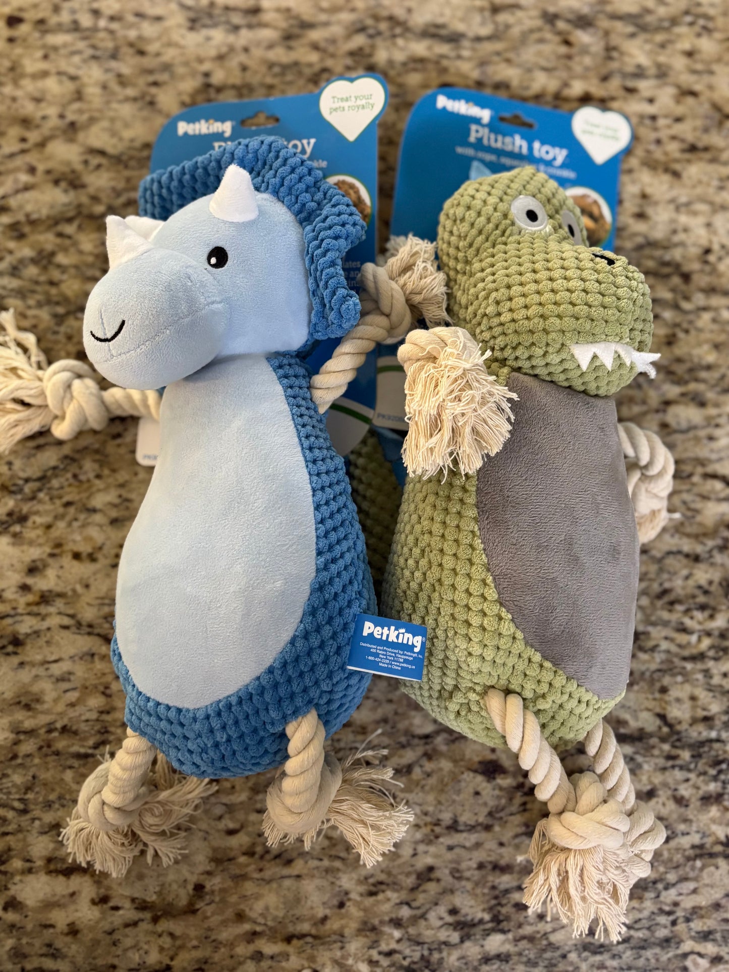 XL Petking Plush Dino Dog Toy