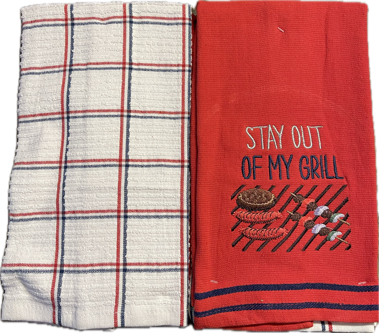 Set of 2 Dish Towels - Stay Out of My Grill