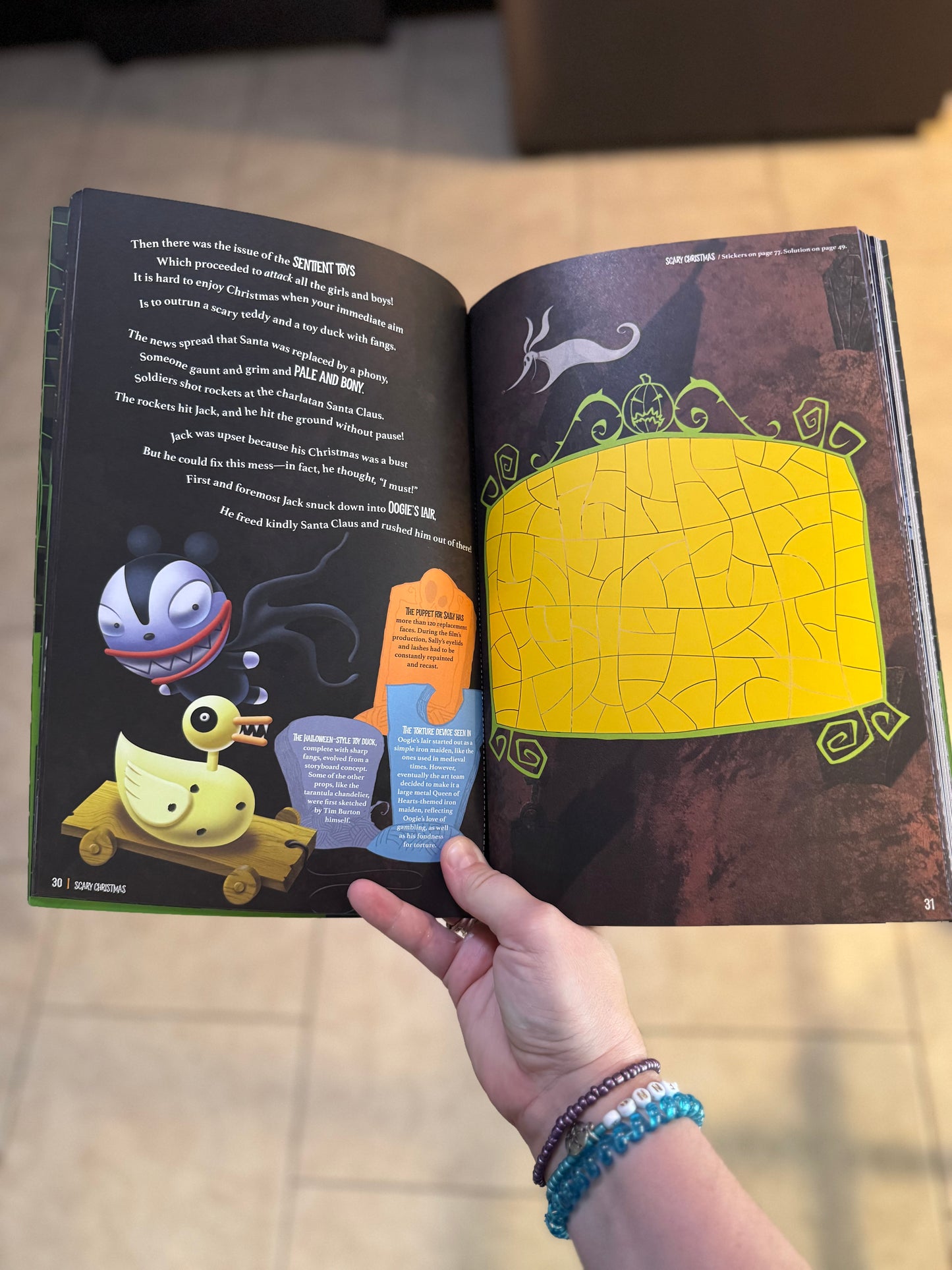 Nightmare Before Christmas Sticker Art Puzzle Book