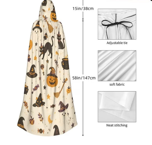 Spooky Hooded Witchy Things Cape