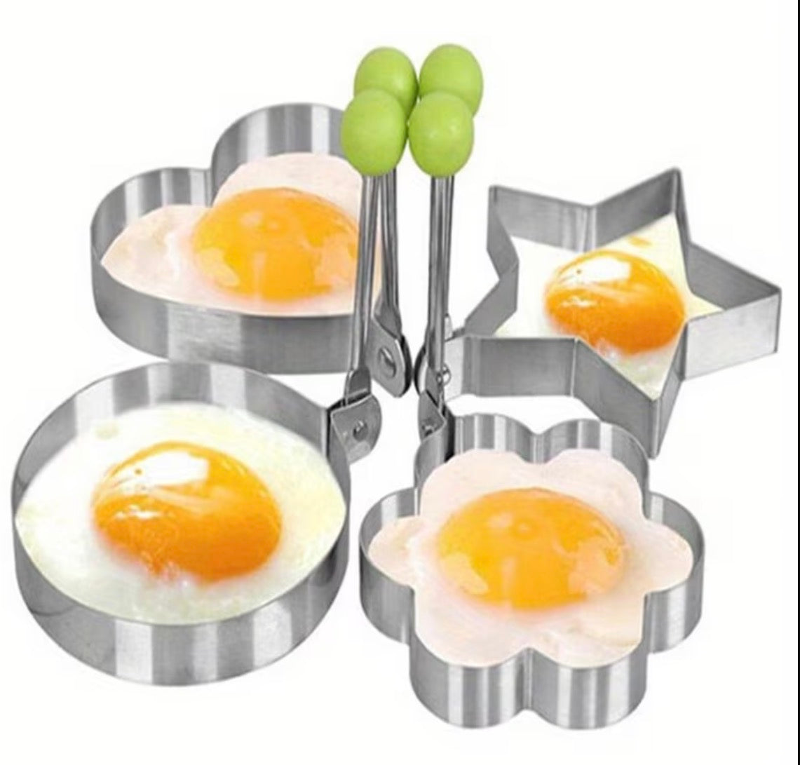 Set of 4 Stainless Egg Ring Mold