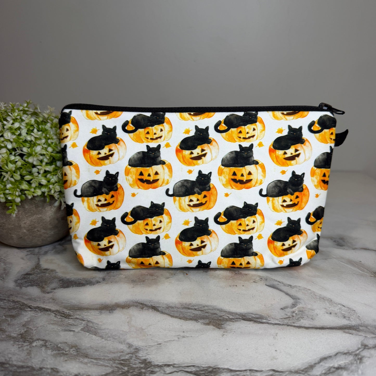 Pouch - Halloween Fall - Pumpkin Cat