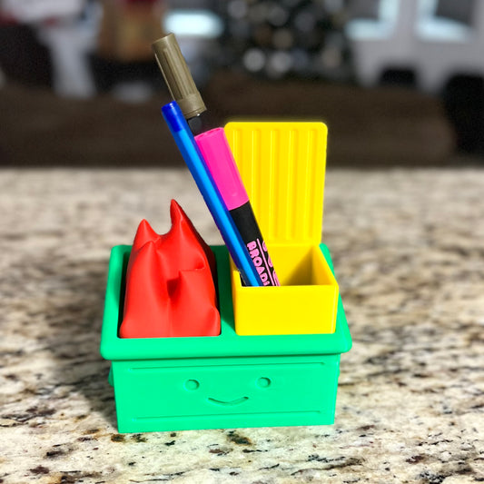 Made by Mike: Dumpster Fire Pen Holder