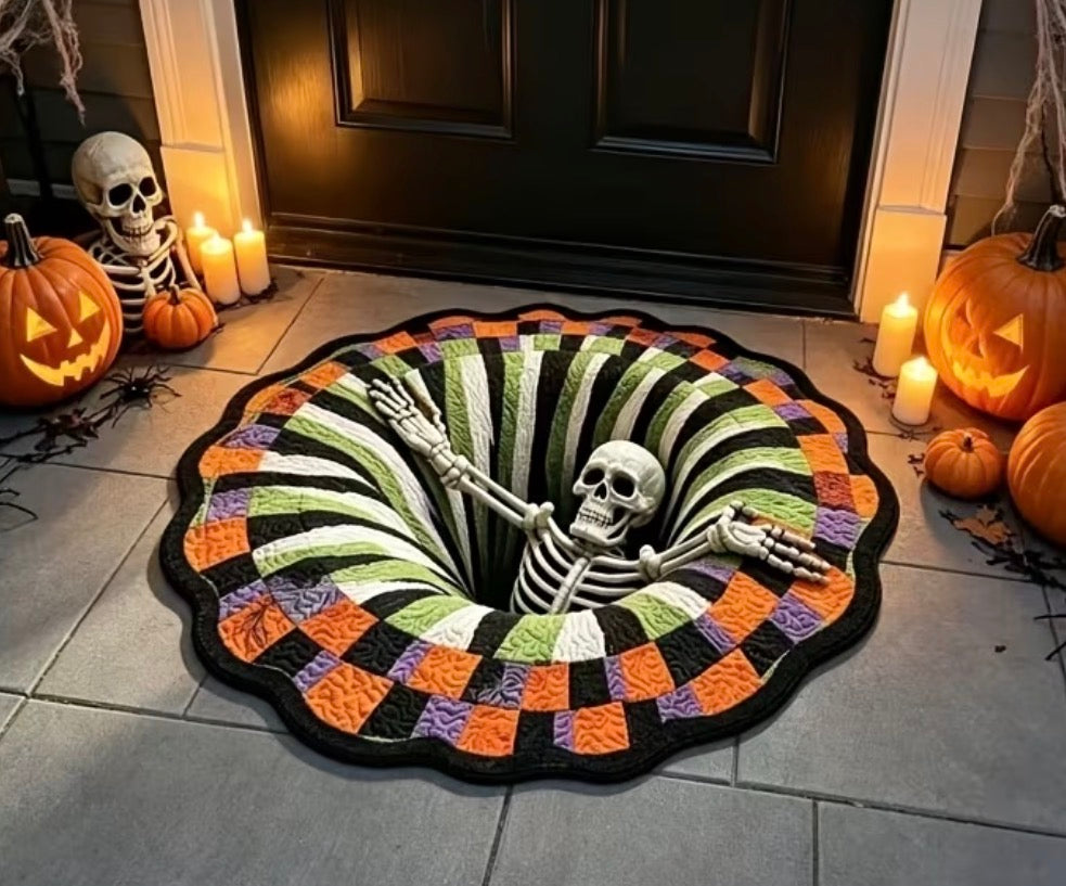Preorder 3D Effect Striped Skelton Falling Bath/Bedroom/Kitchen Rug