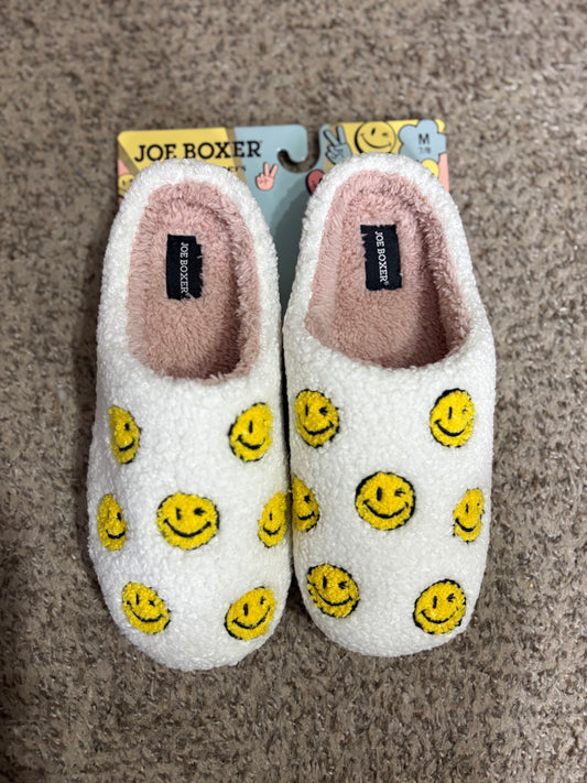 Sherpa Mini Smiley Face Slippers