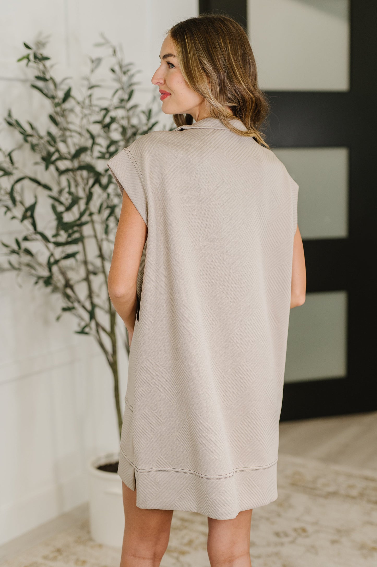 Easy Hustle High Neck Dress in Ash Mocha