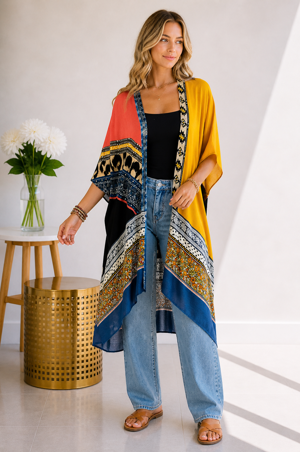 Golden Hour Patchwork Kimono