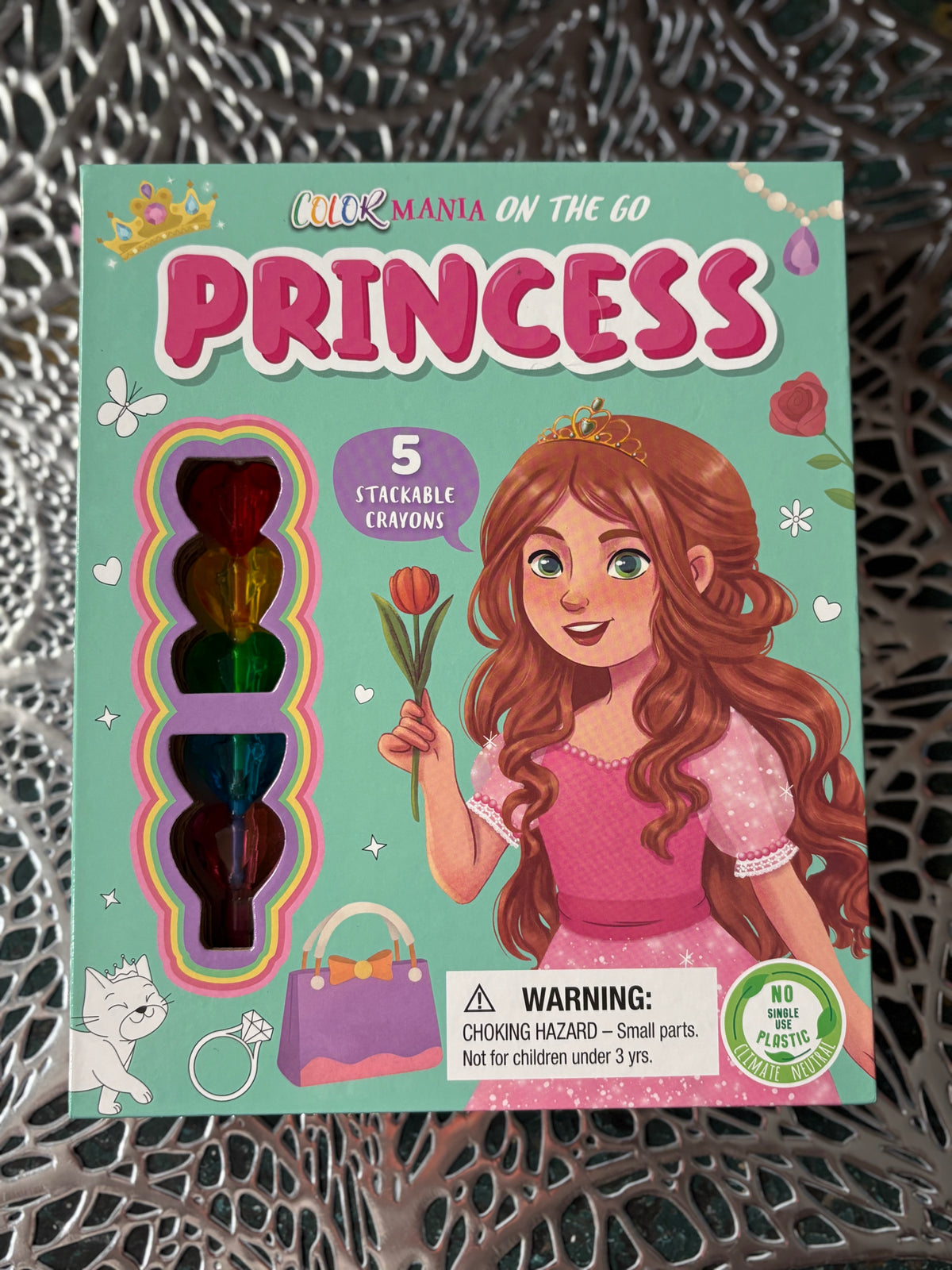 Colormania On the Go: Princess with 5 Stackable Crayons