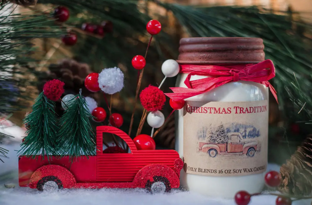 Rustic Jar 100 Hour Burn Time Christmas Candle