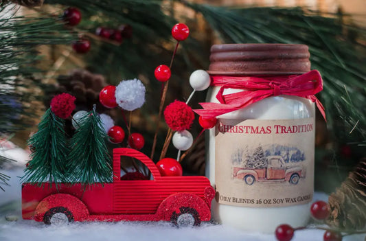 Rustic Jar 100 Hour Burn Time Christmas Candle