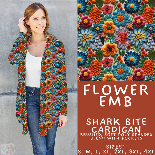 Flower EMBR Cardigan - PREORDER Batch 485 - ETA Early April