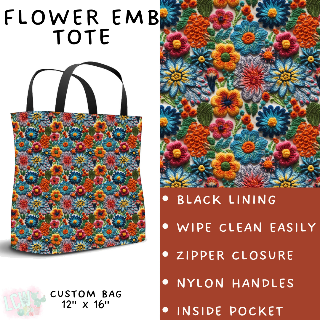 Flower EMBR Tote - PREORDER Batch #485 - ETA Early April