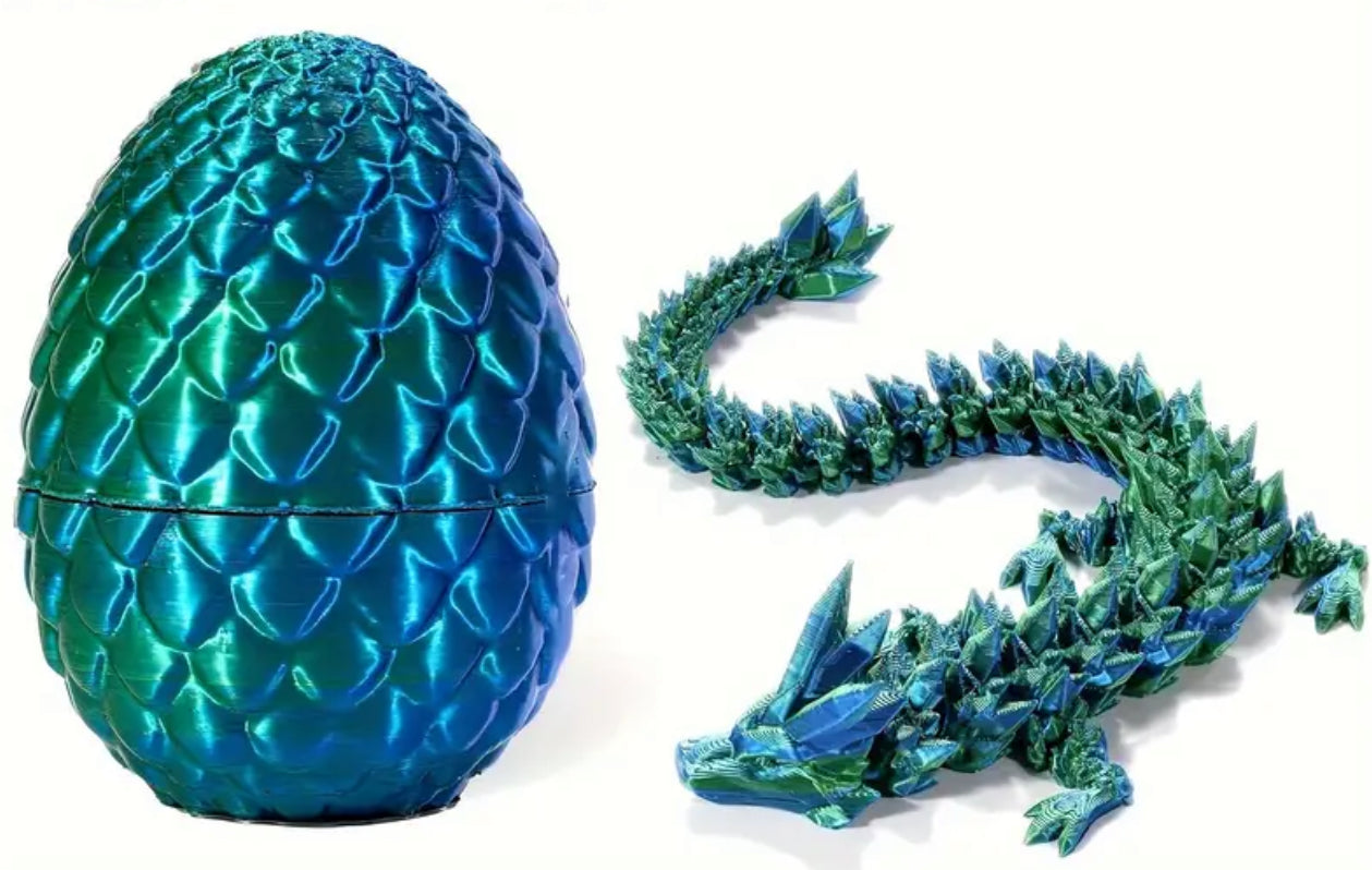 3D Printed Dragon Egg w/ Dragon