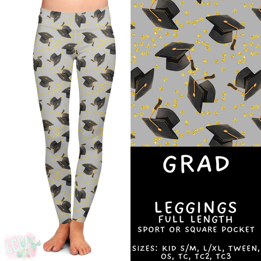 Grad  Leggings Adults & Kids - PREORDER Batch #485 - ETA Early April
