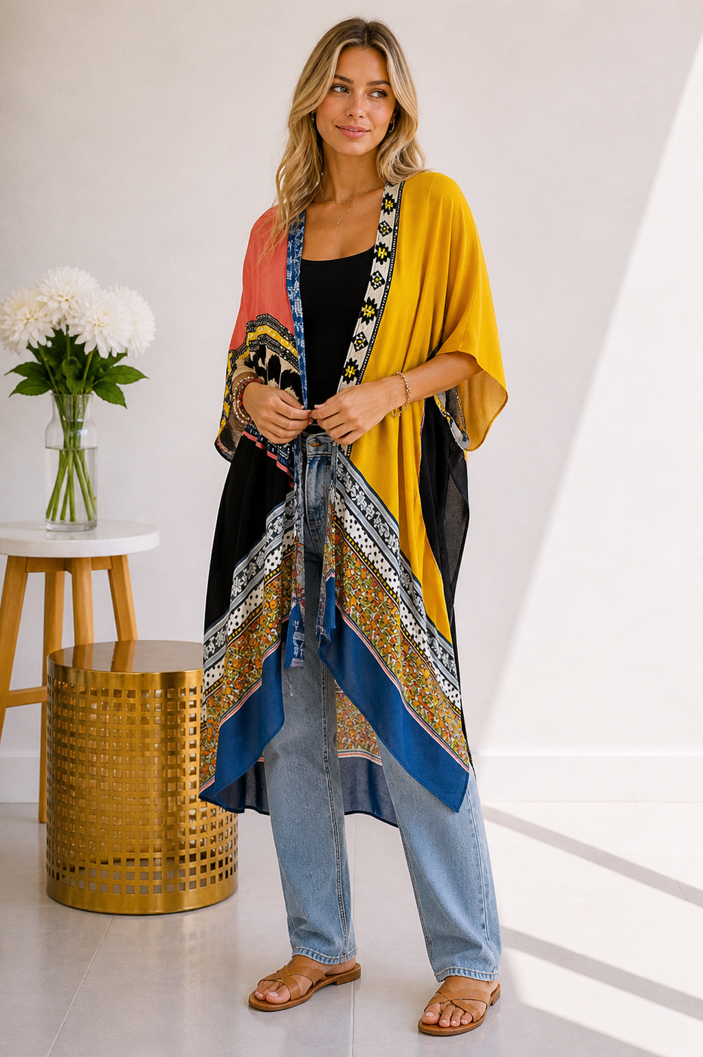 Golden Hour Patchwork Kimono
