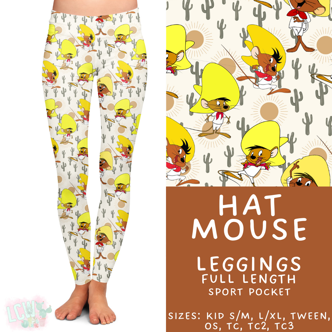 Hat Mouse Leggings Adult & Kids - PREORDER Batch $482 - ETA Early April