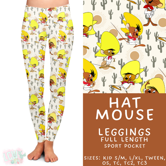 Hat Mouse Leggings Adult & Kids - PREORDER Batch $482 - ETA Early April