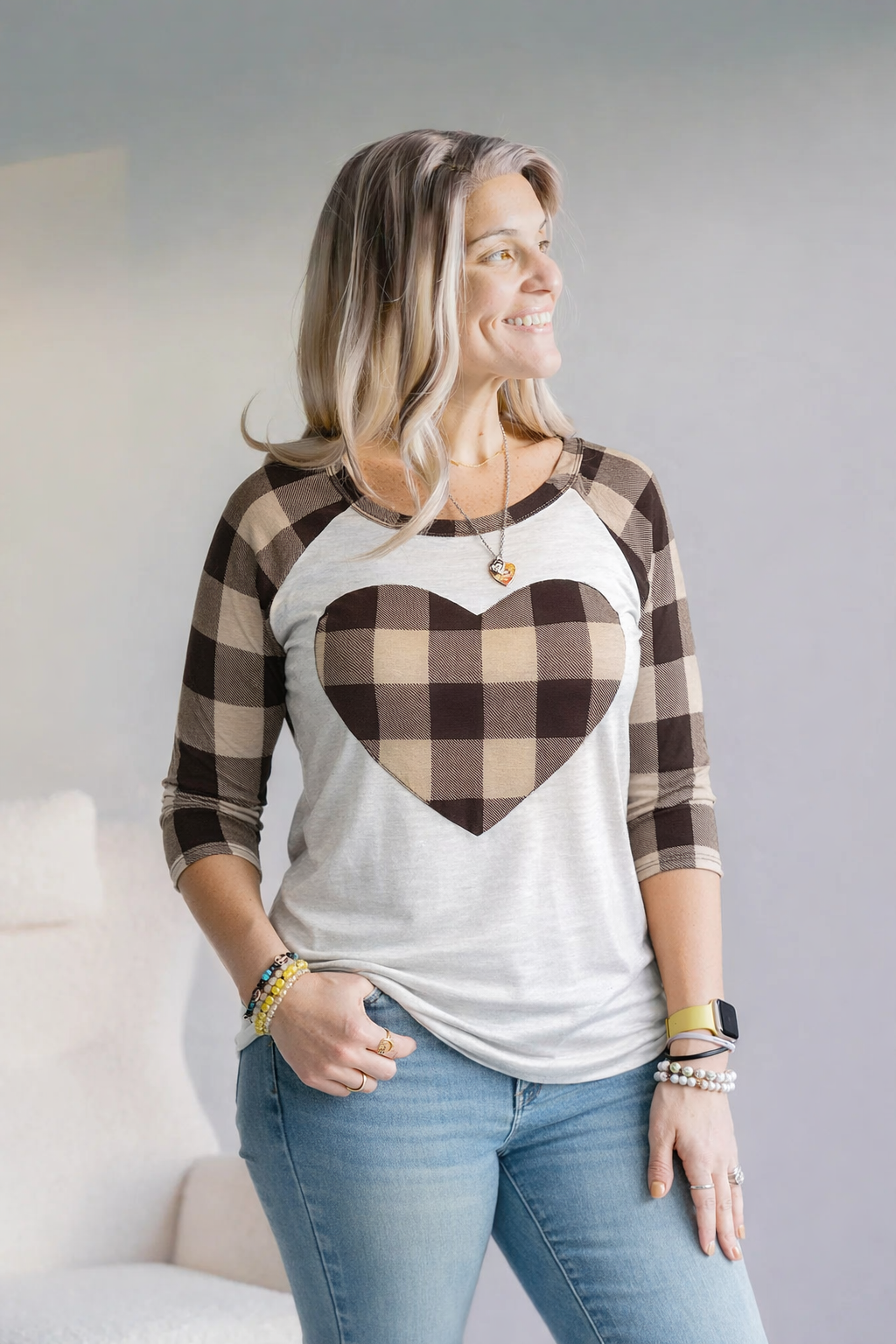 Heart of Plaid Raglan