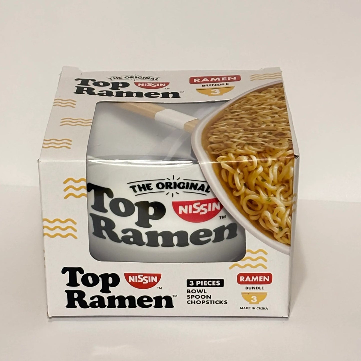 Top Ramen 3 Piece Bowl, Spoon & Chopsticks Set
