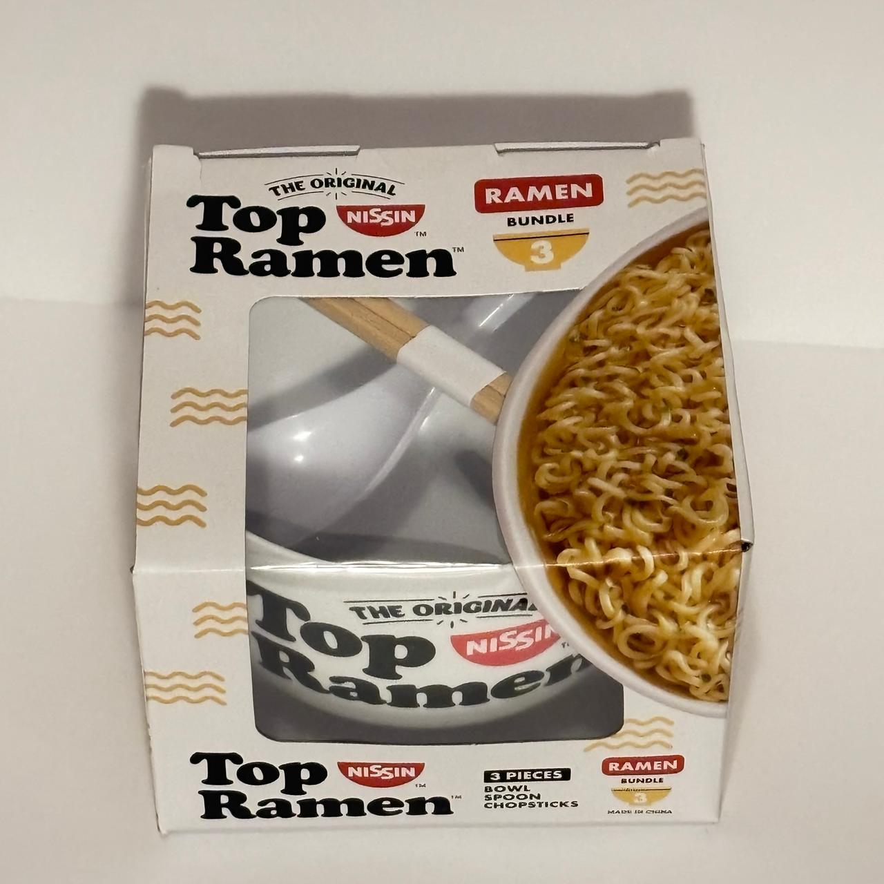 Top Ramen 3 Piece Bowl, Spoon & Chopsticks Set