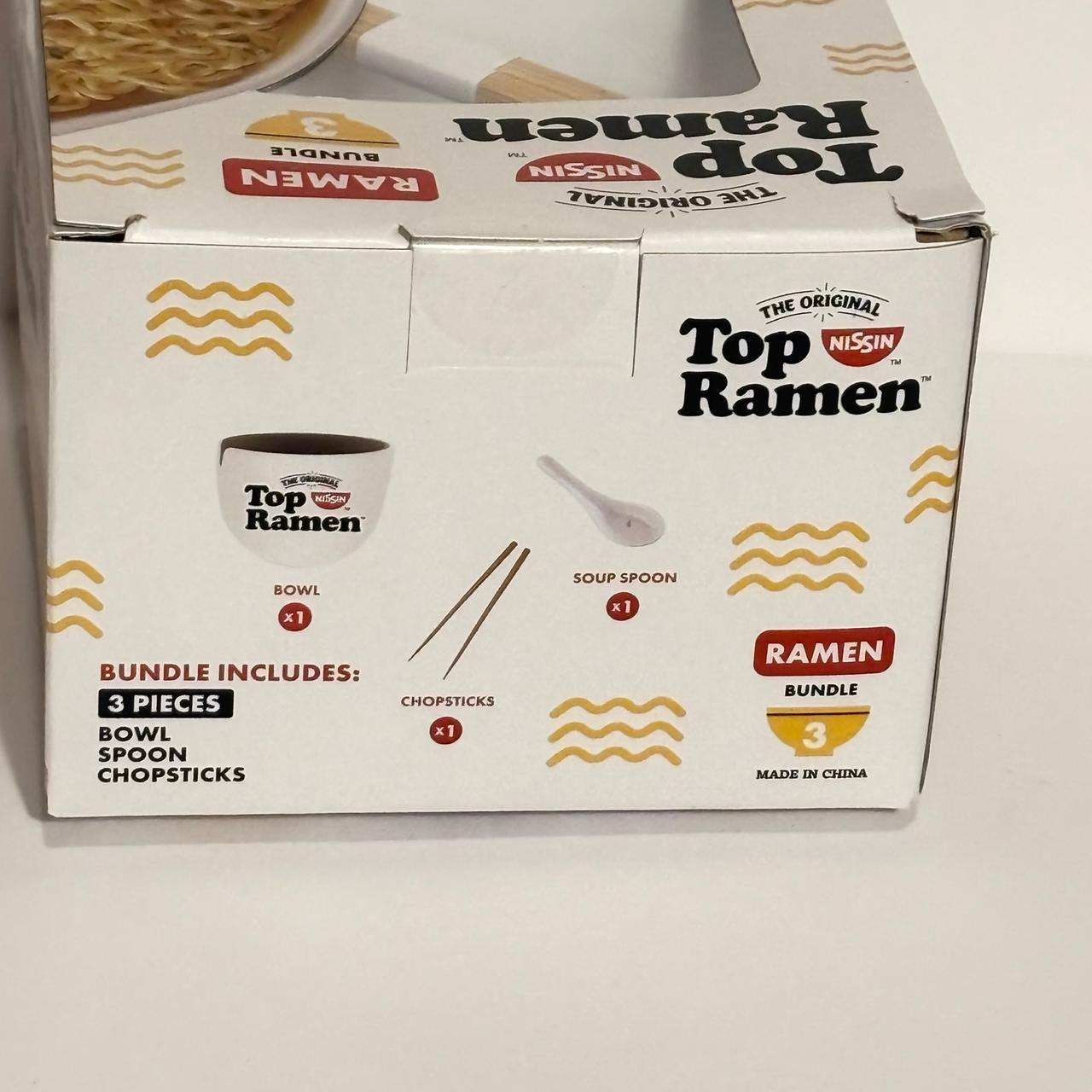 Top Ramen 3 Piece Bowl, Spoon & Chopsticks Set
