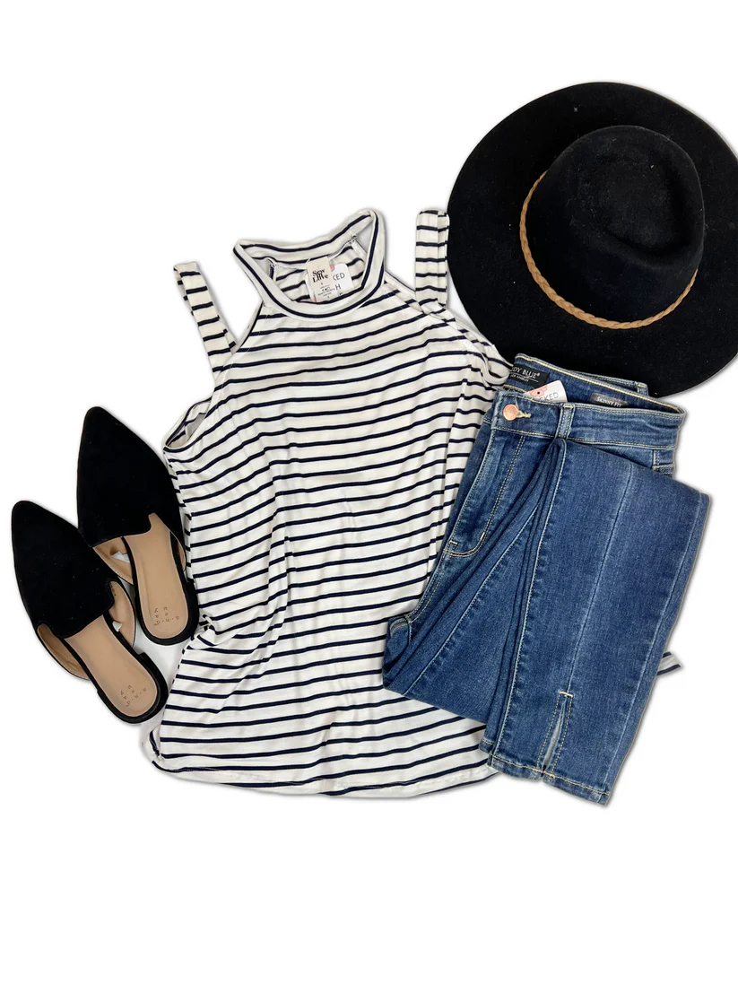 Two-in-One Striped Tank