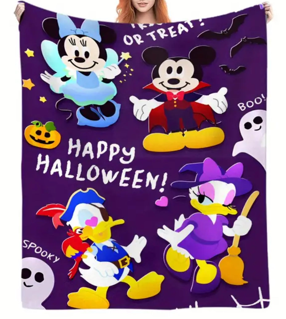 Cute Character Happy Halloween Fleece Blanket