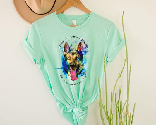 They Will Steal Your Heart German Shepherd Graphic Tee