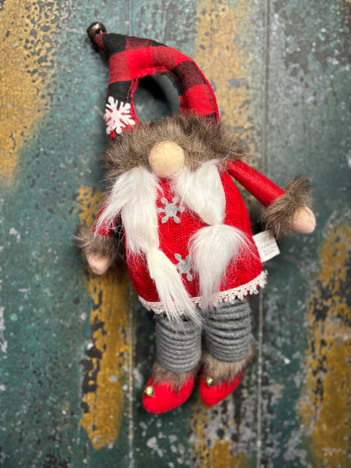 Plush Coil Leg Holiday Door Hangers