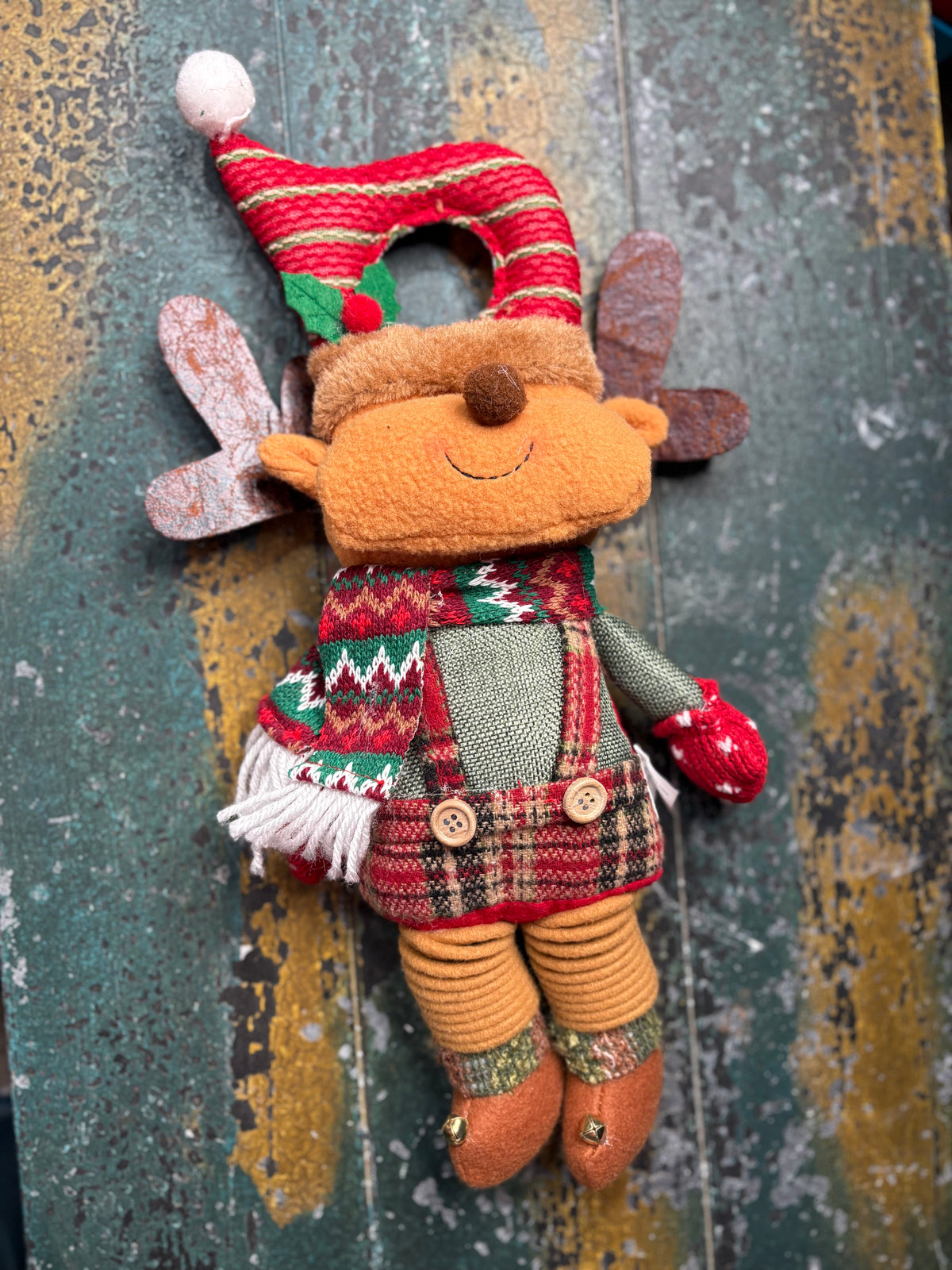 Plush Coil Leg Holiday Door Hangers