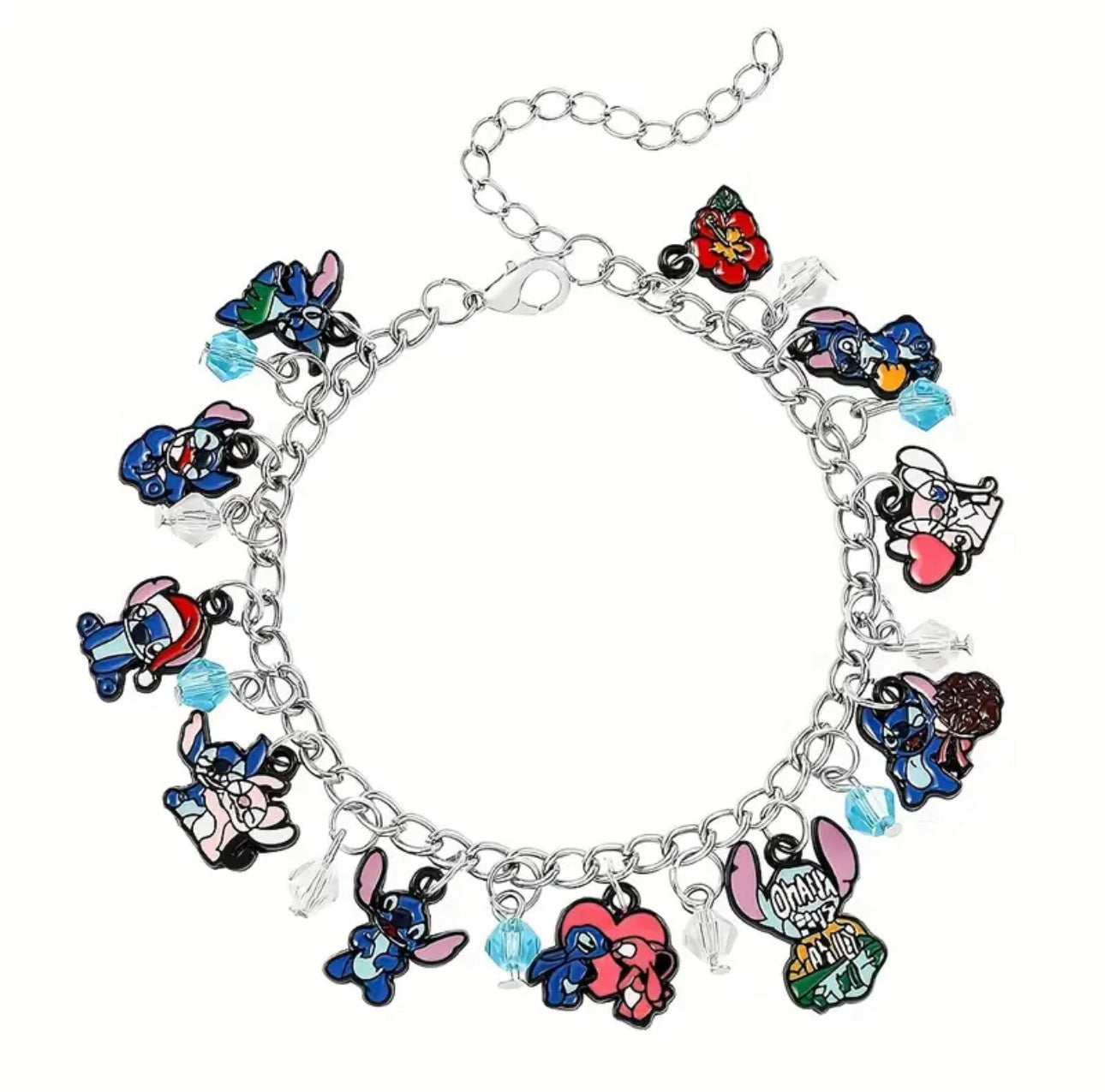 Mystery Blue Alien Charm Bracelet