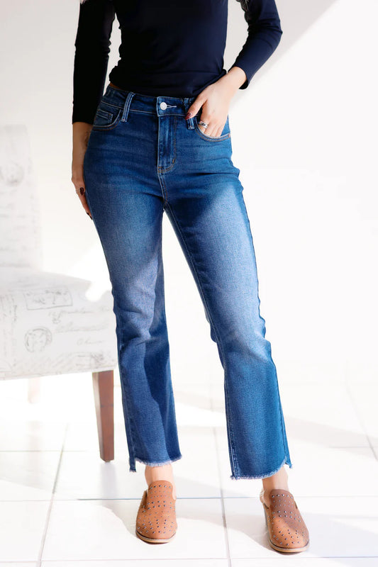 Dark Roast Judy Blue Flare Jeans Denim