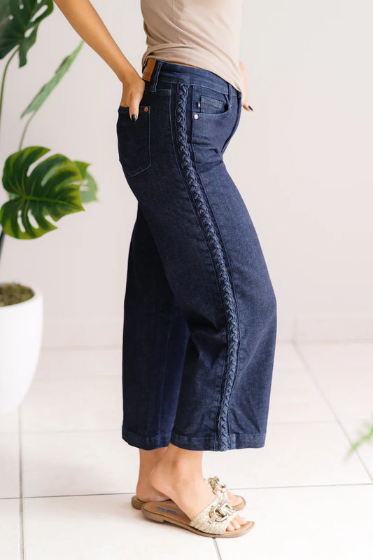 Desert Weave Judy Blue Crop Jeans