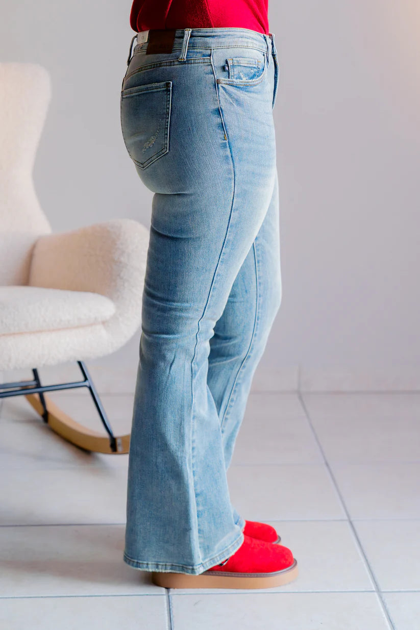 Snowy Pines Judy Blue Flare Denim Jeans
