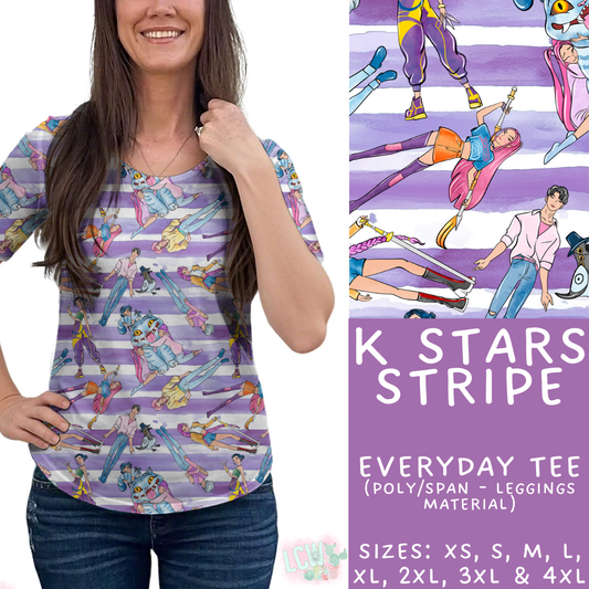 K Stars Stripe Every Day Tee - PREORDER Batch #482 - ETA Early April