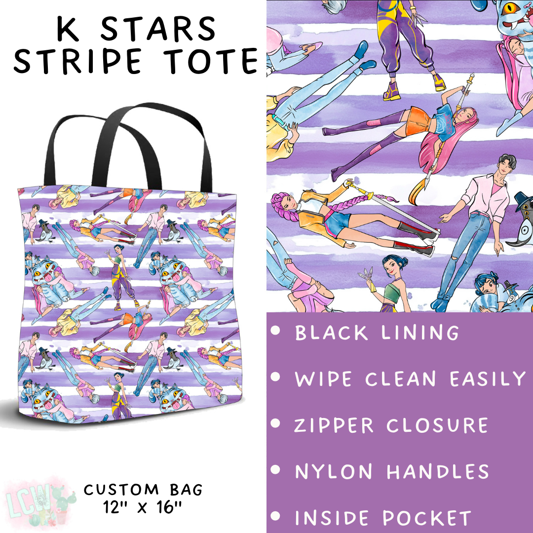 K Stars Stripe Tote - PREORDER Batch #482 - ETA Early April