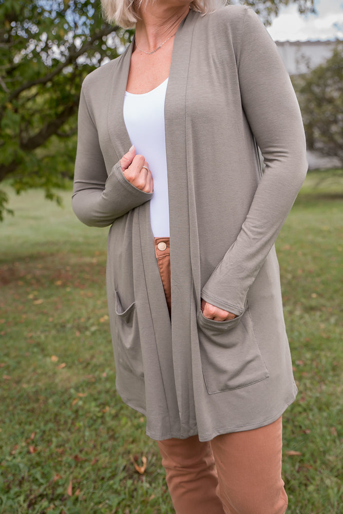 Ready for It Cardigan in Olive