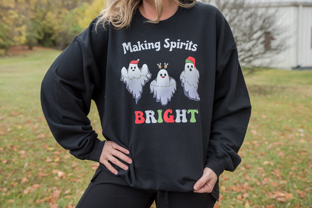 Making Spirits Bright Graphic Crewneck Sweatshirt