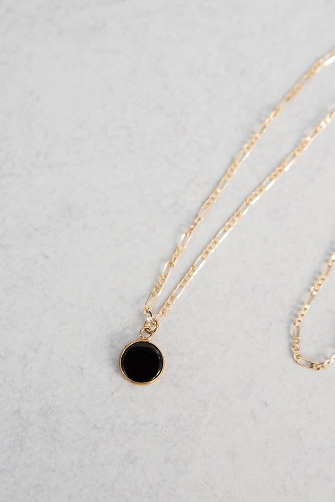 Point in Time Necklace in Black