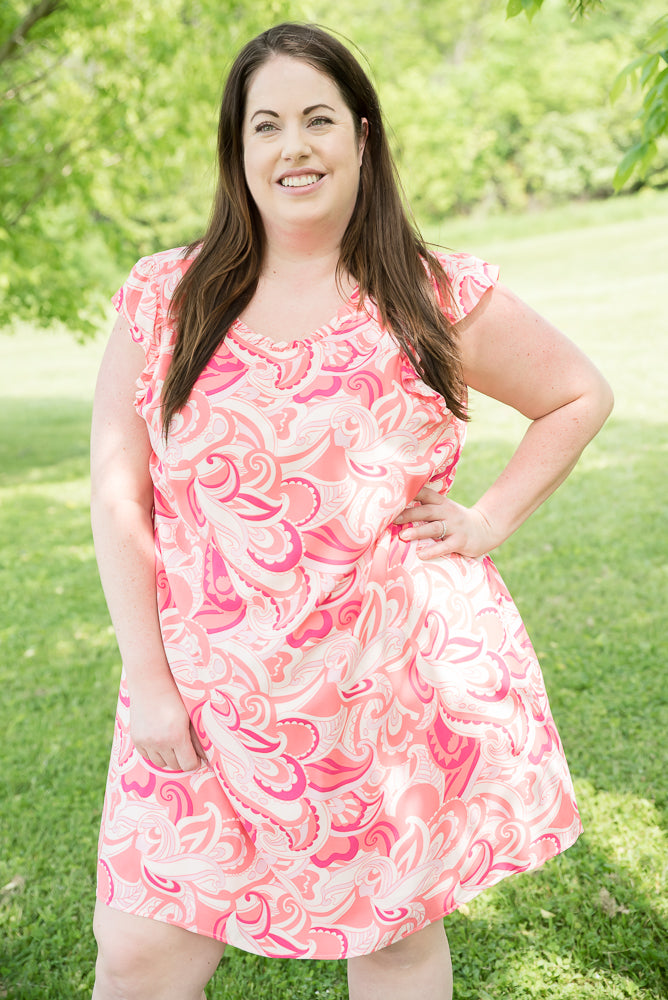 Coral Splash Dress