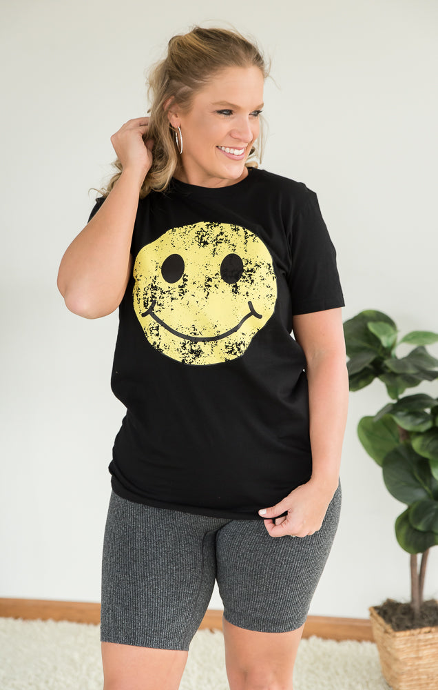 Vintage Smiley Face Graphic Tee