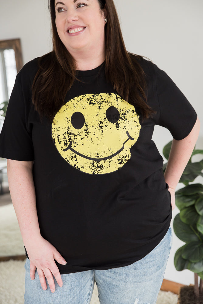 Vintage Smiley Face Graphic Tee