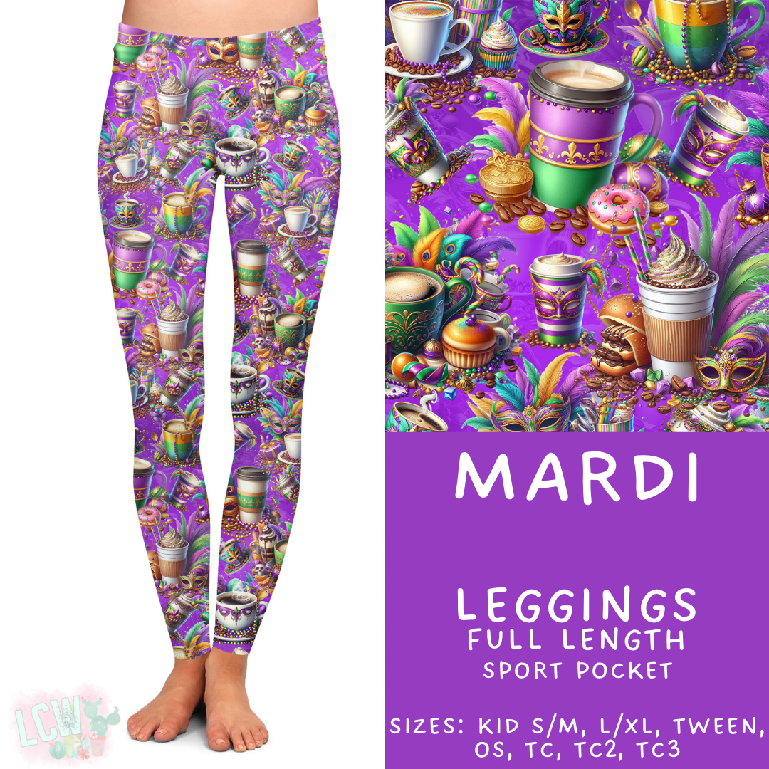 Mardi -  Leggings Adults & Kids - PREORDER Batch #485 - ETA Early April